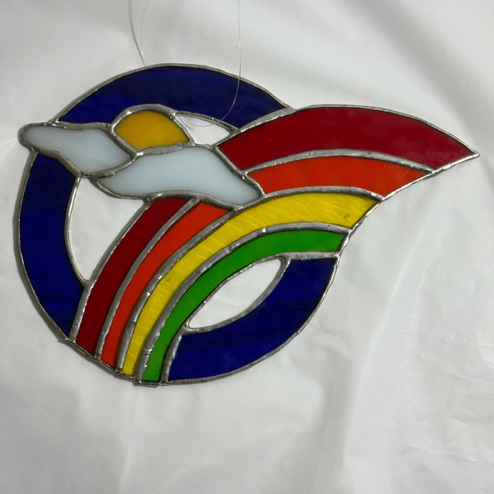 Vintage Stained Glass Suncatcher